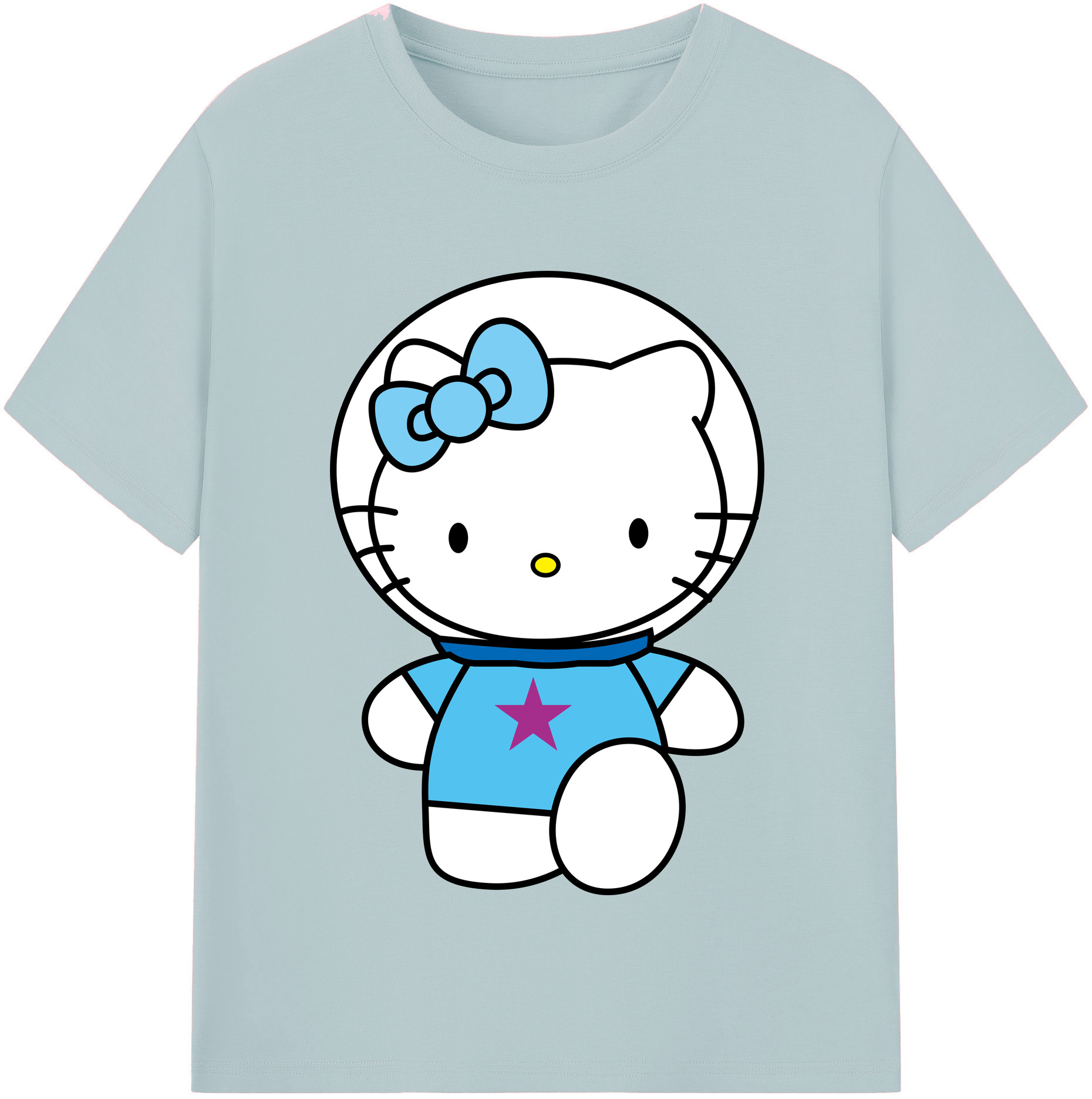 （画像用） Hello Kitty ハローキティ 綿100％半袖Tシャツ（フロントプリント）